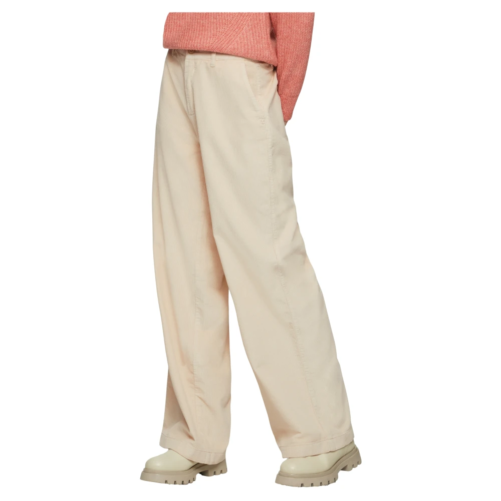 s.Oliver Wijde Pijp Corduroy Broek Beige Dames