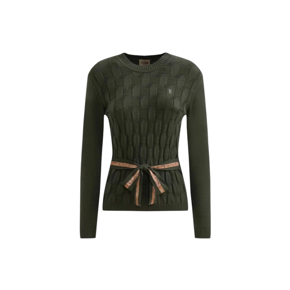 Alviero Martini 1a Classe Ronde Hals T-shirt Green Dames