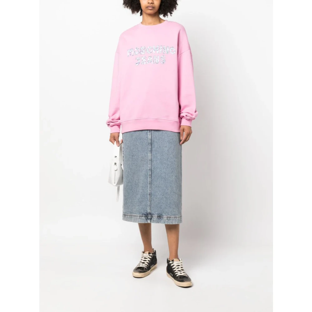 Moschino Denim Rok met Voorsluiting Blue Dames