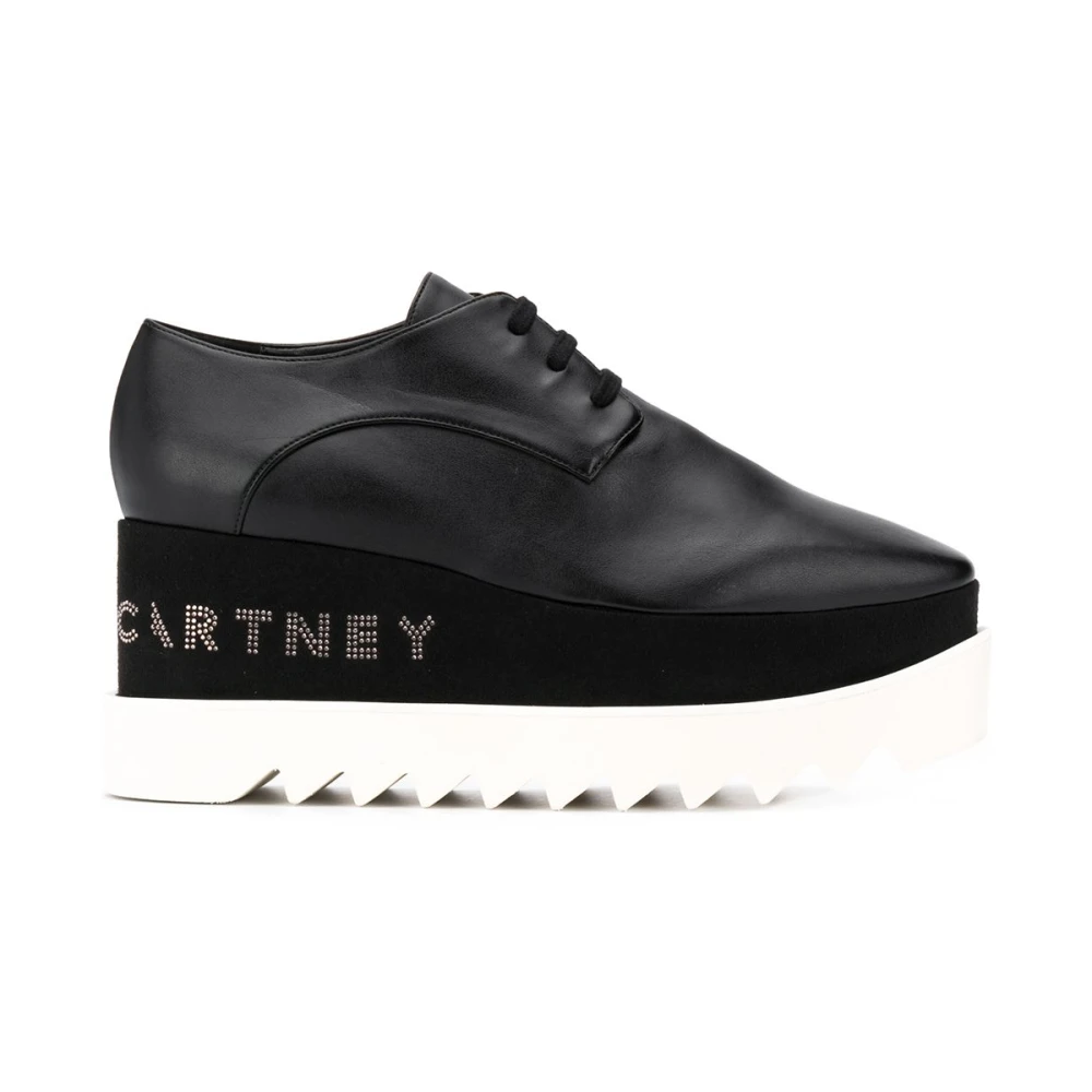 Stella Mccartney Zwarte Studded Veterschoenen Black Dames