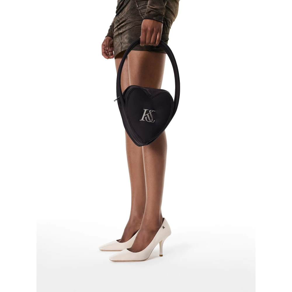 Kazar Studio Hartvormige nylon tas Black Dames