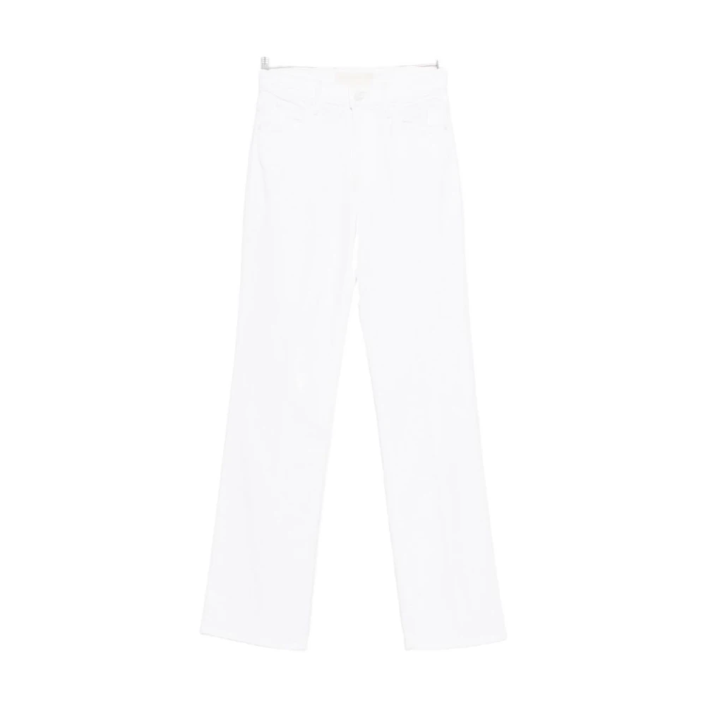 Mother Women's White The Kick It Jeans - Straight Fit Jeans - W30 - Jeans