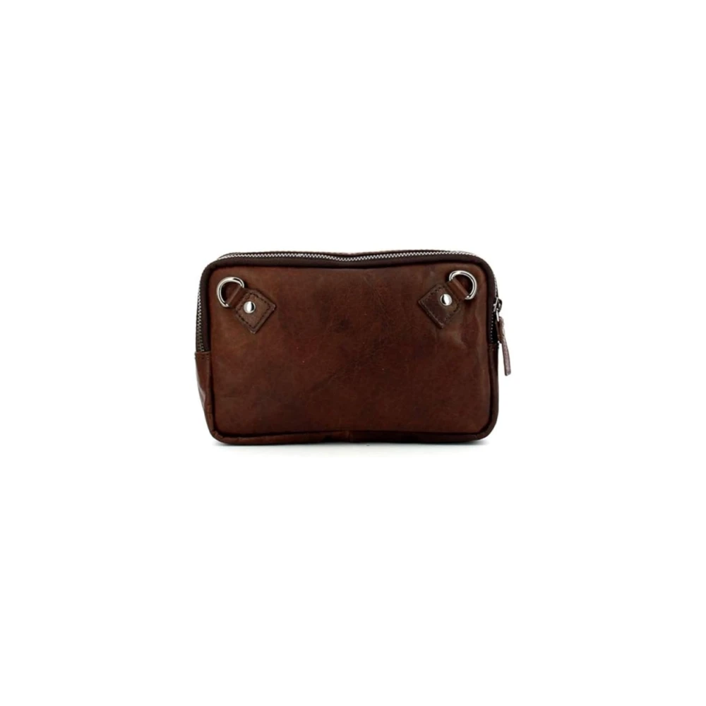 aeronautica militare Vintage Schoudertas Am-309 Brown Heren