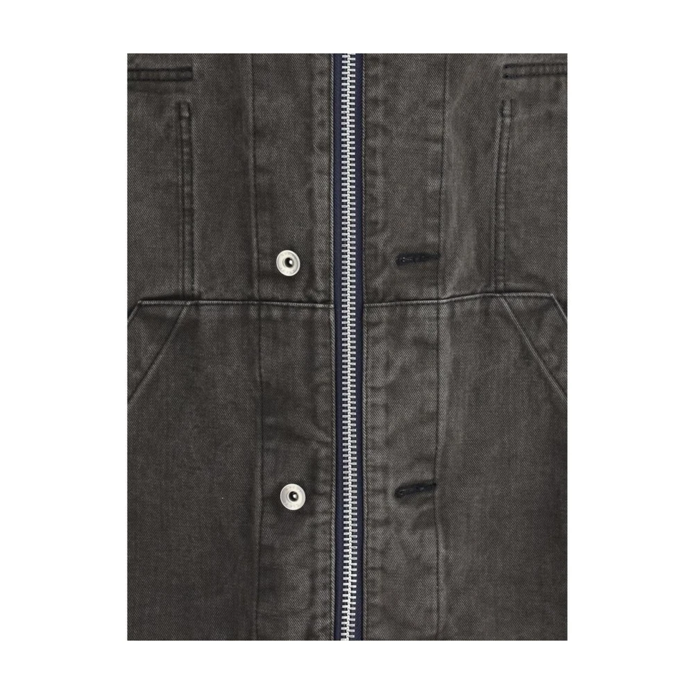Sacai Urban Hooded Denim Jacket Black Heren