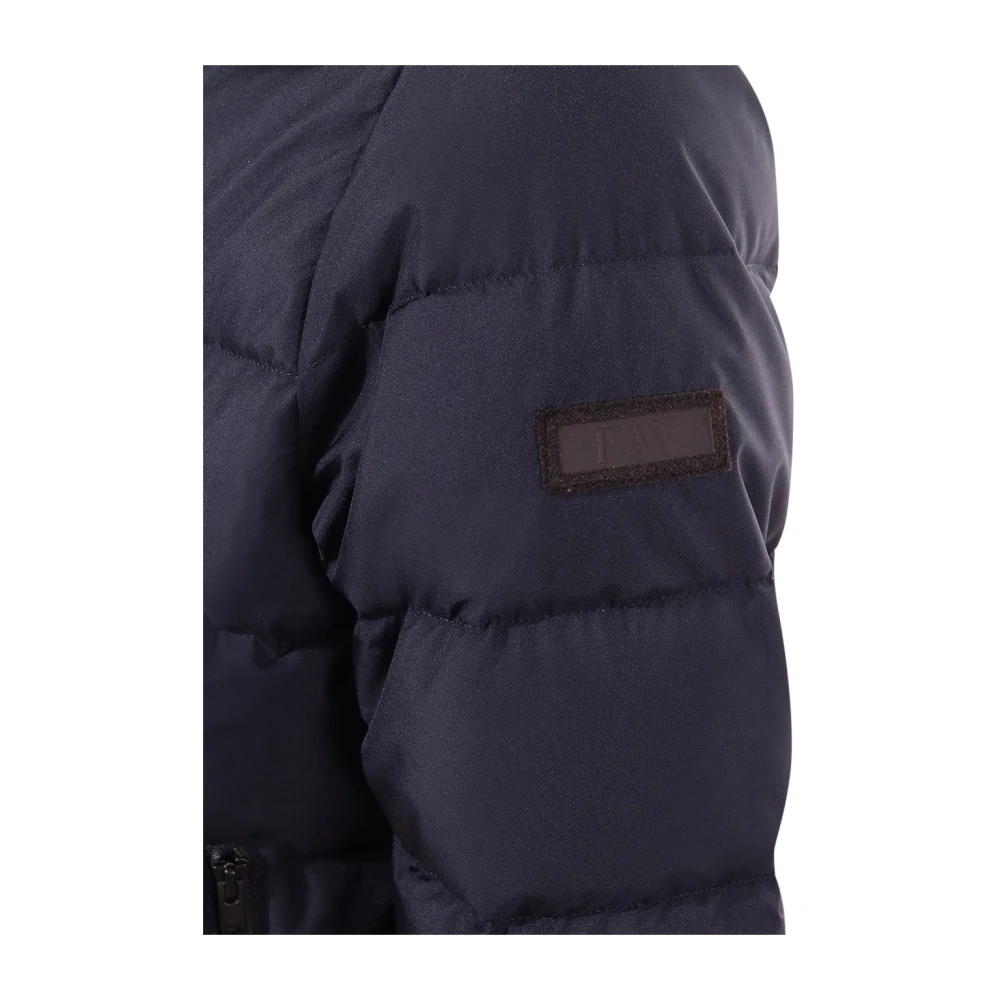 Fay Blauwe Hoodie met Ritssluiting Blue Heren