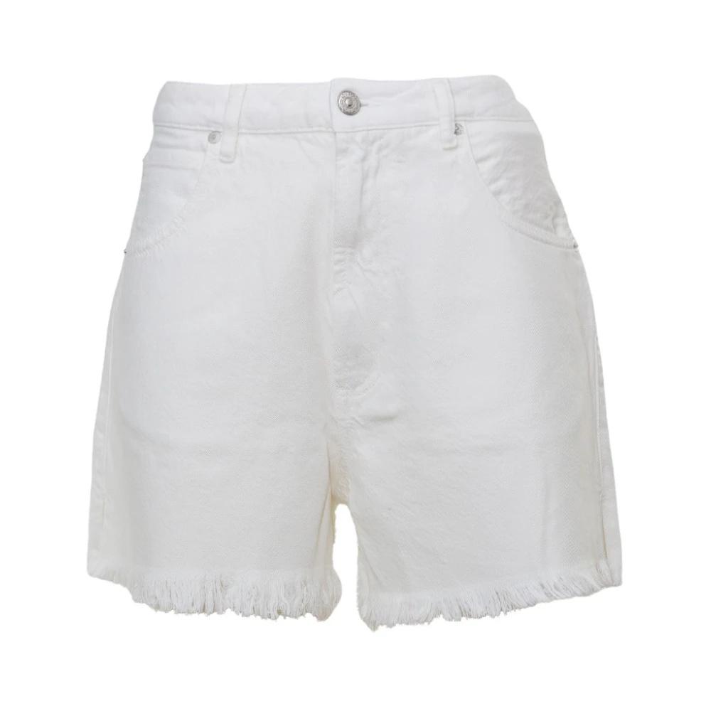 Roy Roger's Hoge Taille Vriendin Denim Shorts White Dames