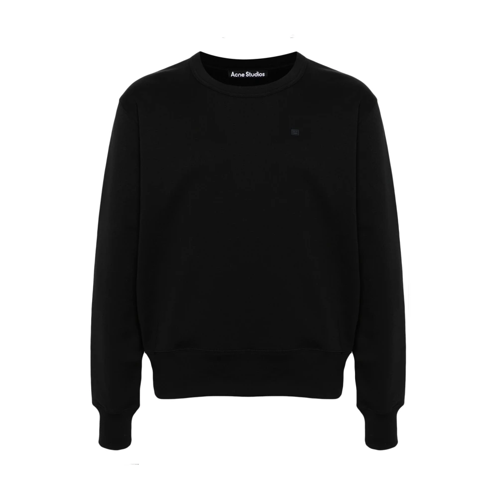 Acne Studios Zwart Logo Face Patch Sweatshirt Black Heren