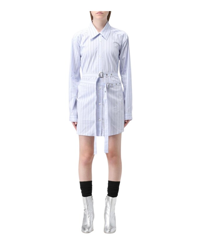 robe-mini-rayee-avec-ceinture