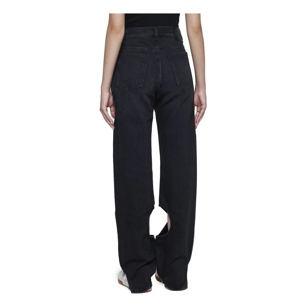 Off White Zwarte Denim Jeans Black Dames