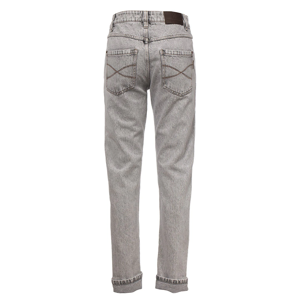 BRUNELLO CUCINELLI Slim-Fit Dames Jeans met Klassiek Design Gray Dames