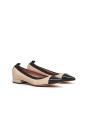 ballerine-en-cuir-beige-et-noir