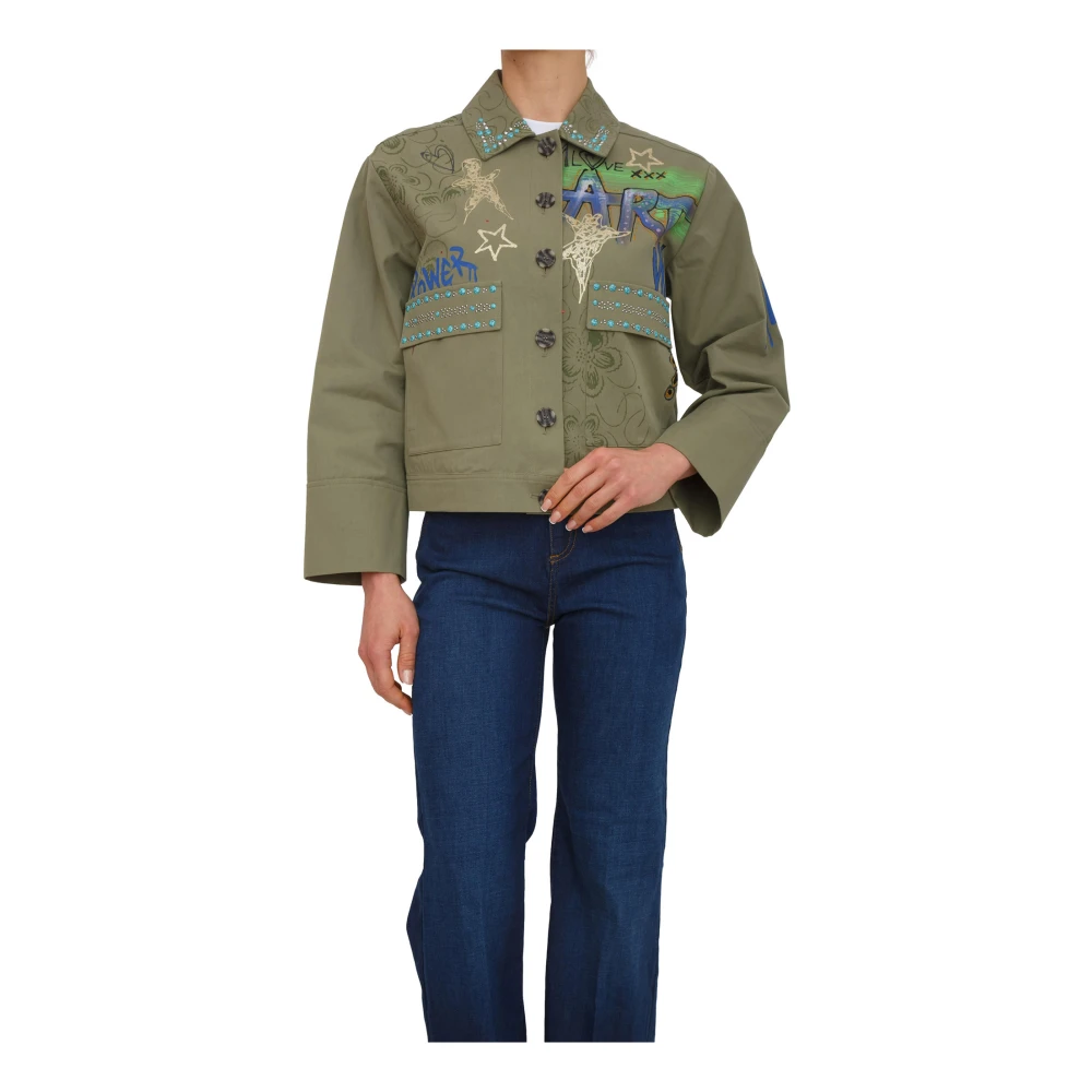Nenette Women's Green Light Jackets, S, Field Verde