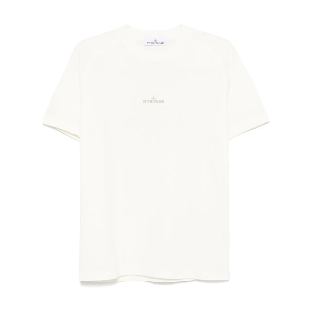 Stone Island Casual Katoenen T-shirt White Heren