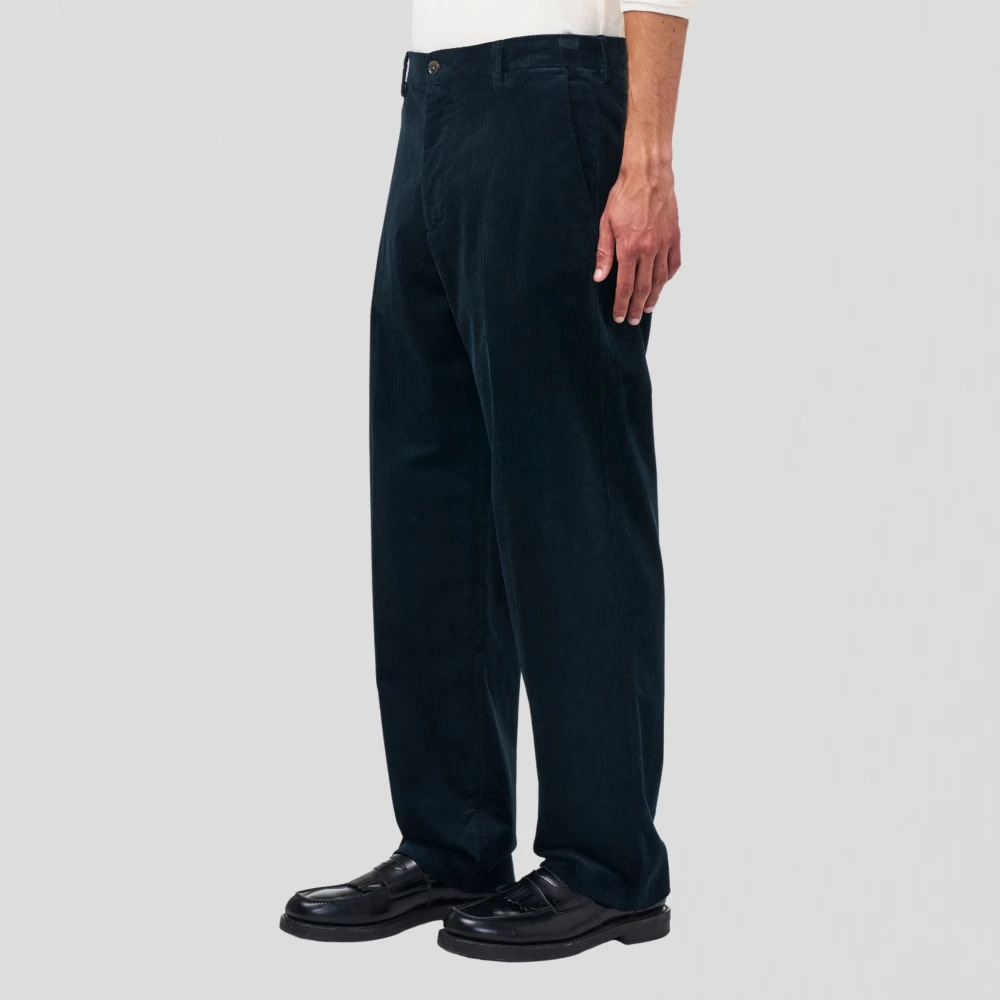 Nn07 Corduroy Navy Blue Broek Blue Heren
