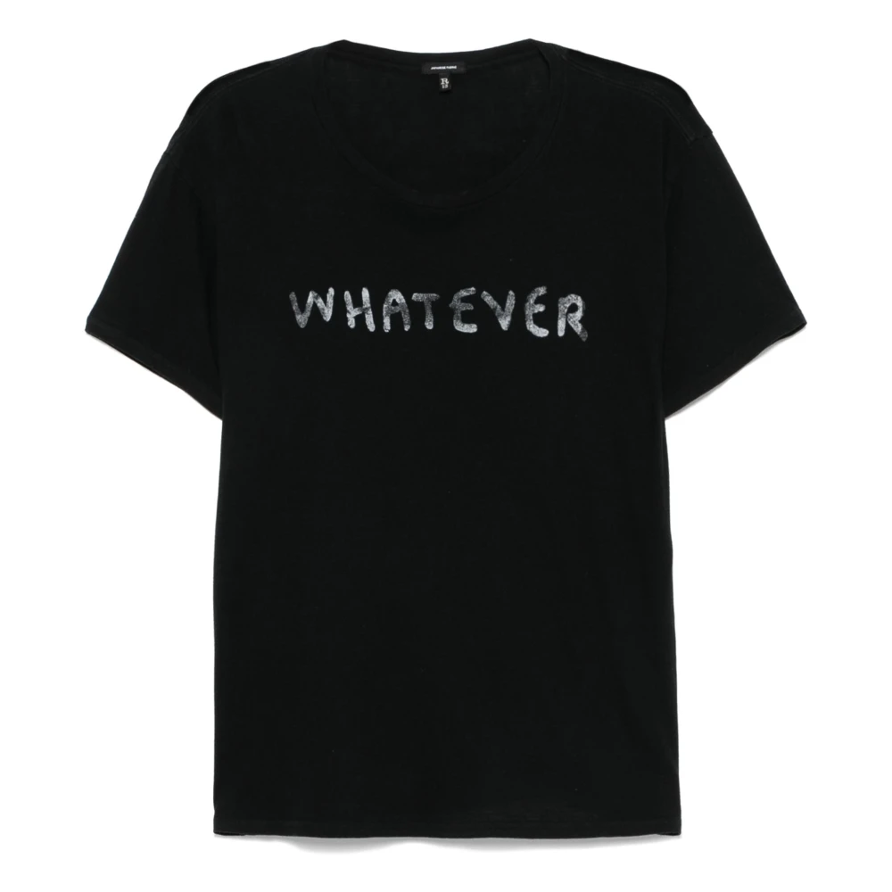 R13 Zwarte Whatever Boy T-Shirt Black Dames