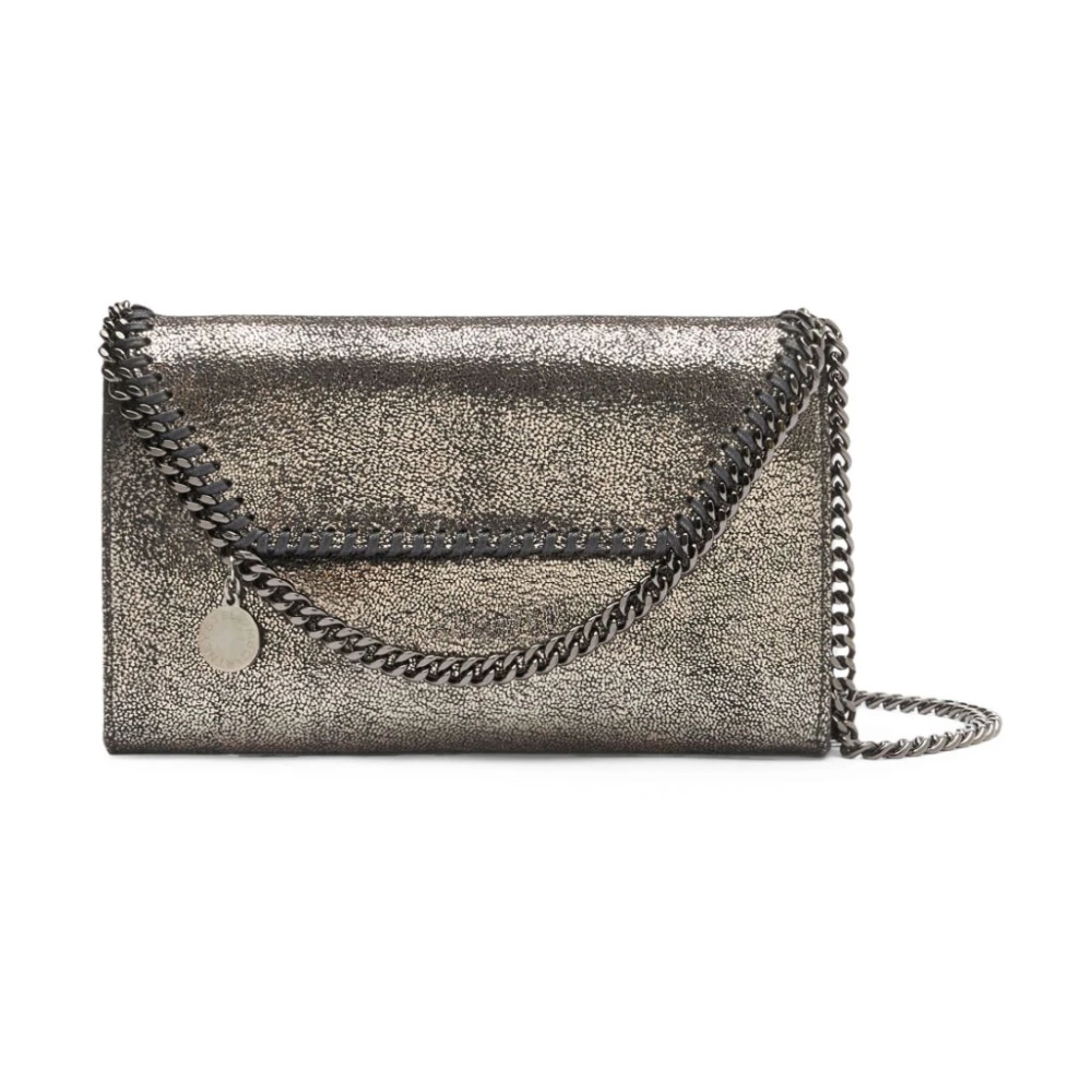 Stella Mccartney Zilveren Tas met Omslagtop en Magneetsluiting Gray Dames