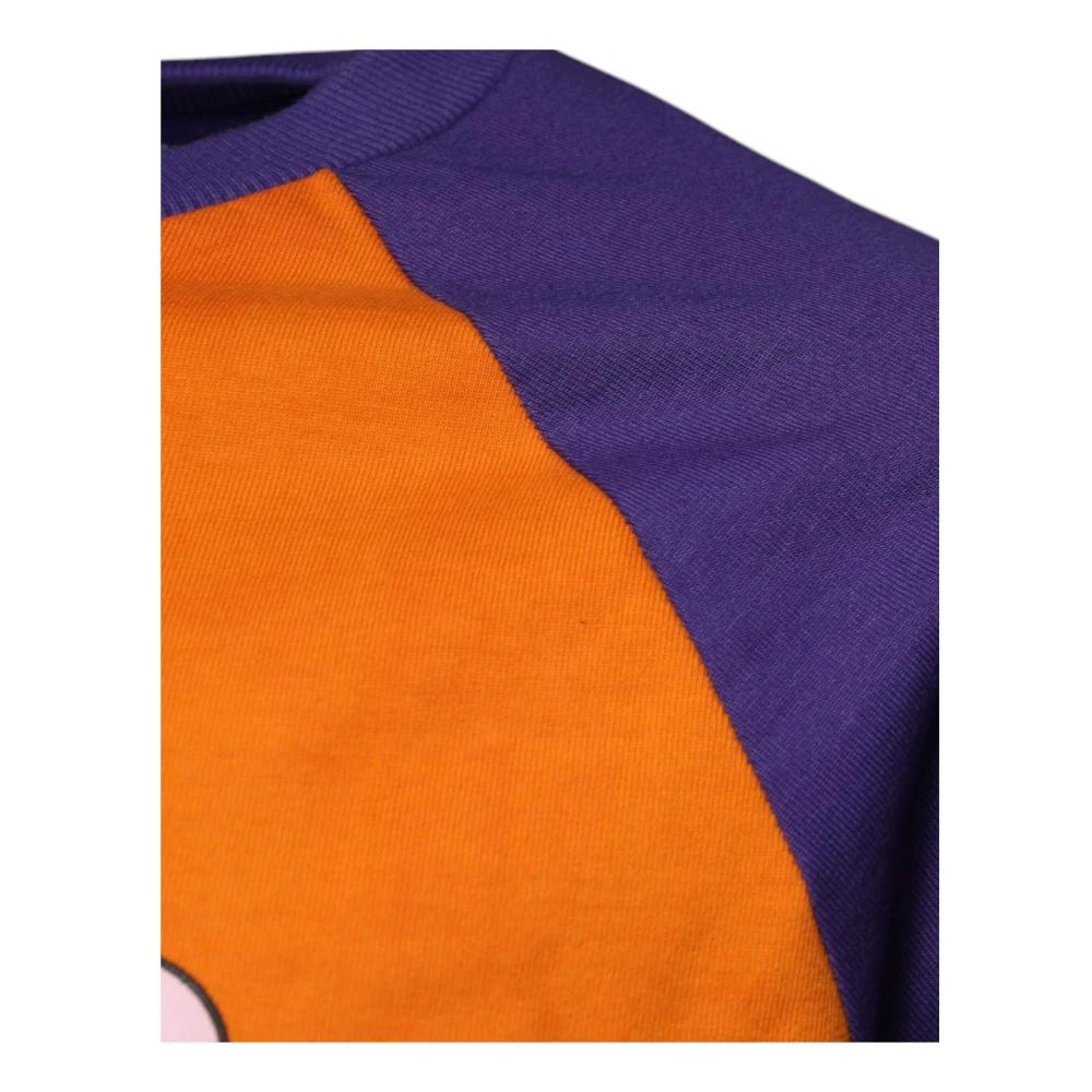 Dolce & Gabbana Grafische Print Crew Neck T-shirt Orange Heren