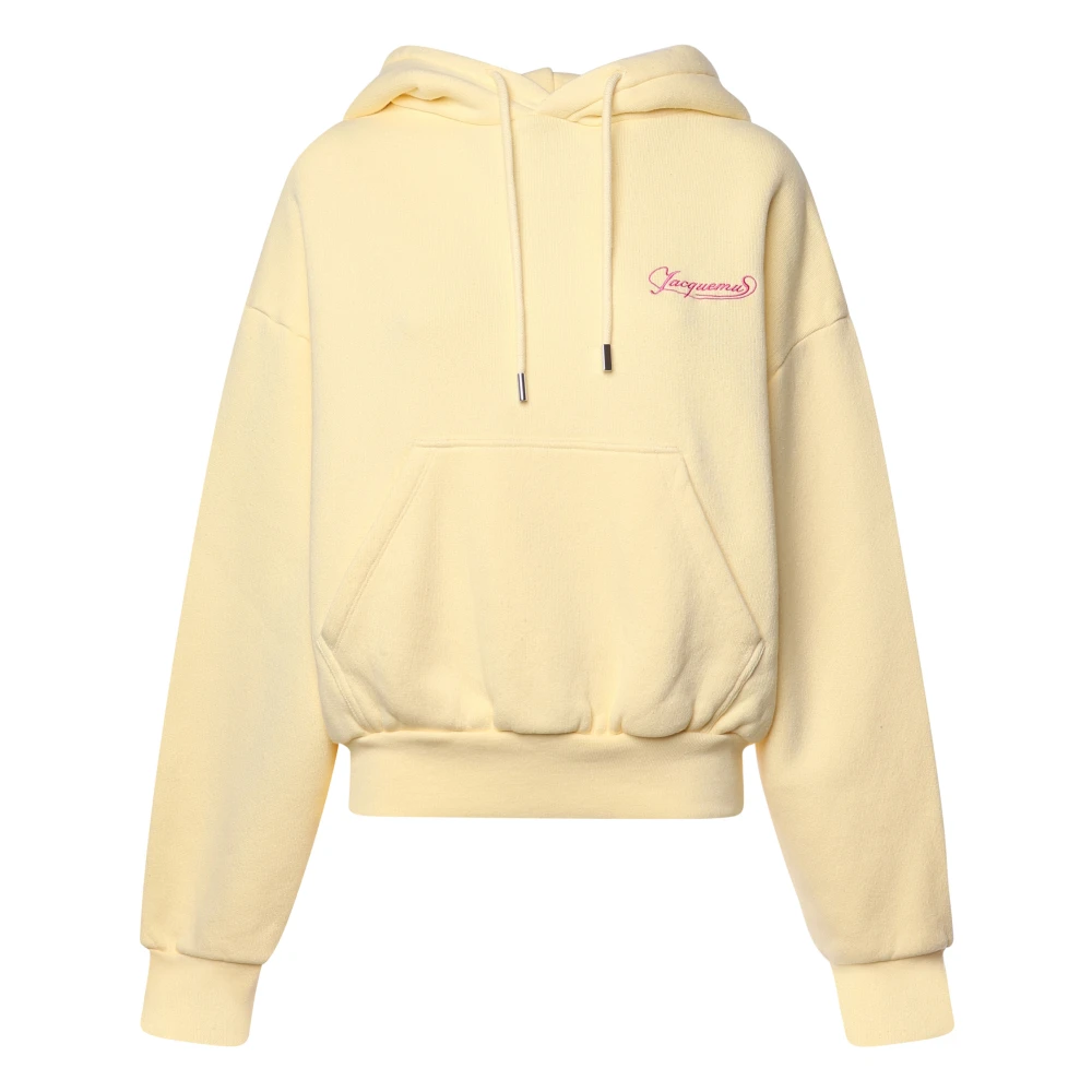 Jacquemus Gele Geborduurde Hoodie Yellow Dames