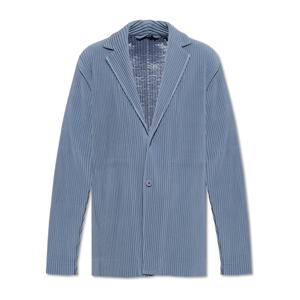 Issey Miyake Geplooide Blazer Blue Heren