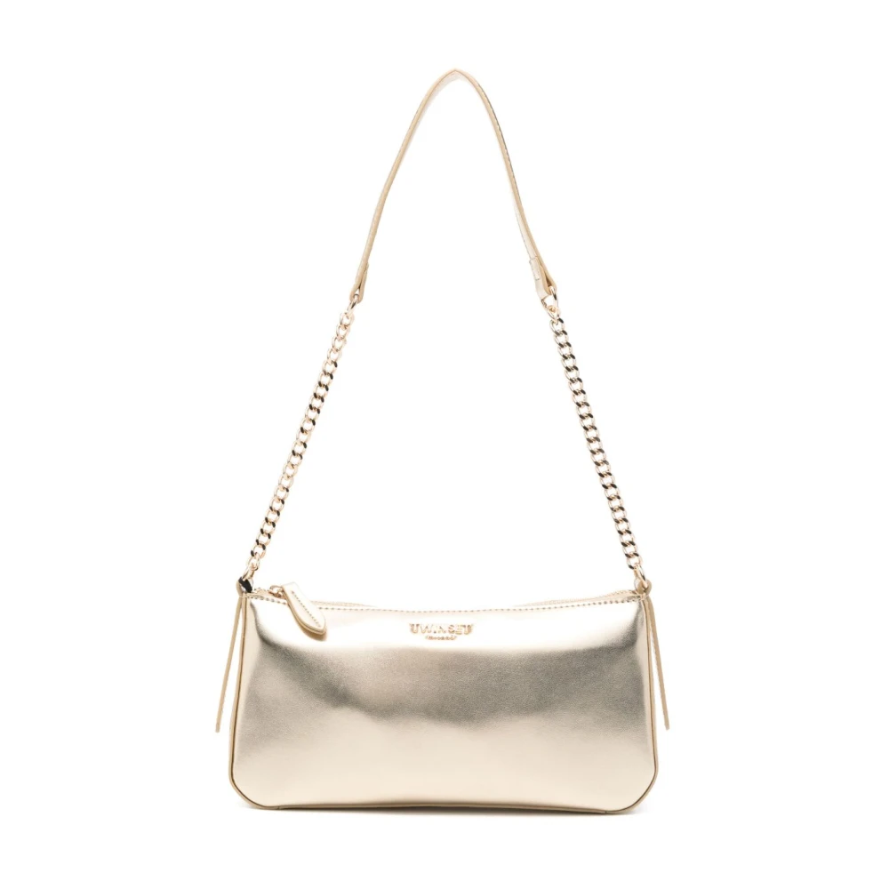 Twinset Chique Leren Schoudertas met Ketting Yellow Dames