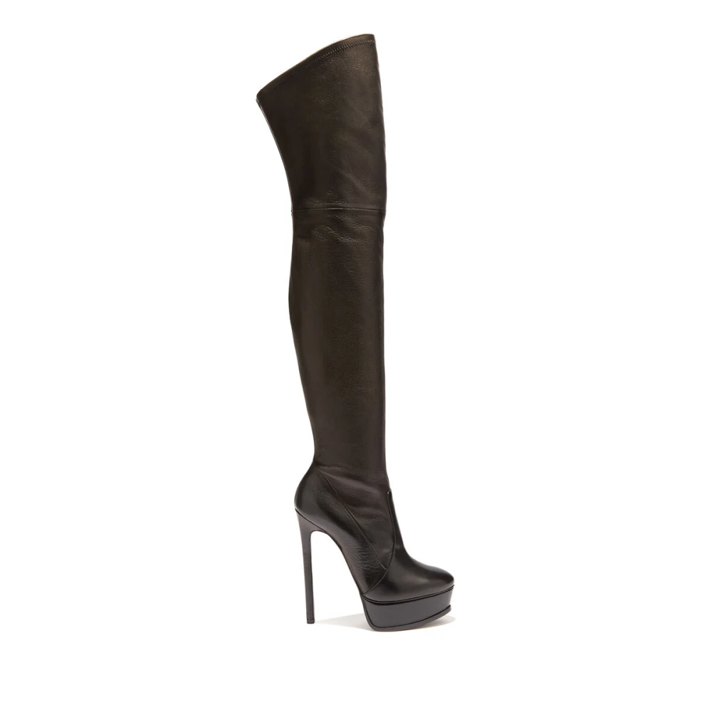 Casadei Women's Black Over-The-Knee Boots - Over-The-Knee Boots - 7 Uk - Shoes