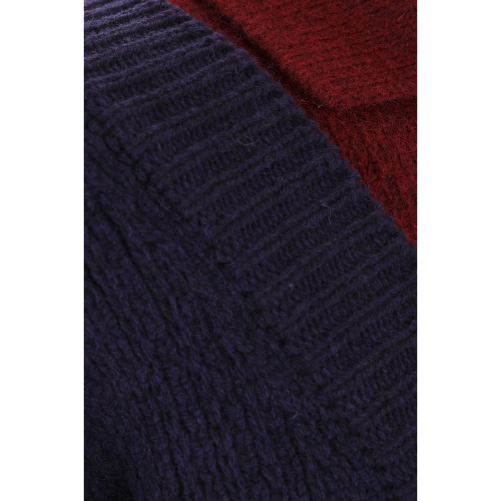 Namacheko Blauwe Wol Mohair Polo Sweater Blue Heren