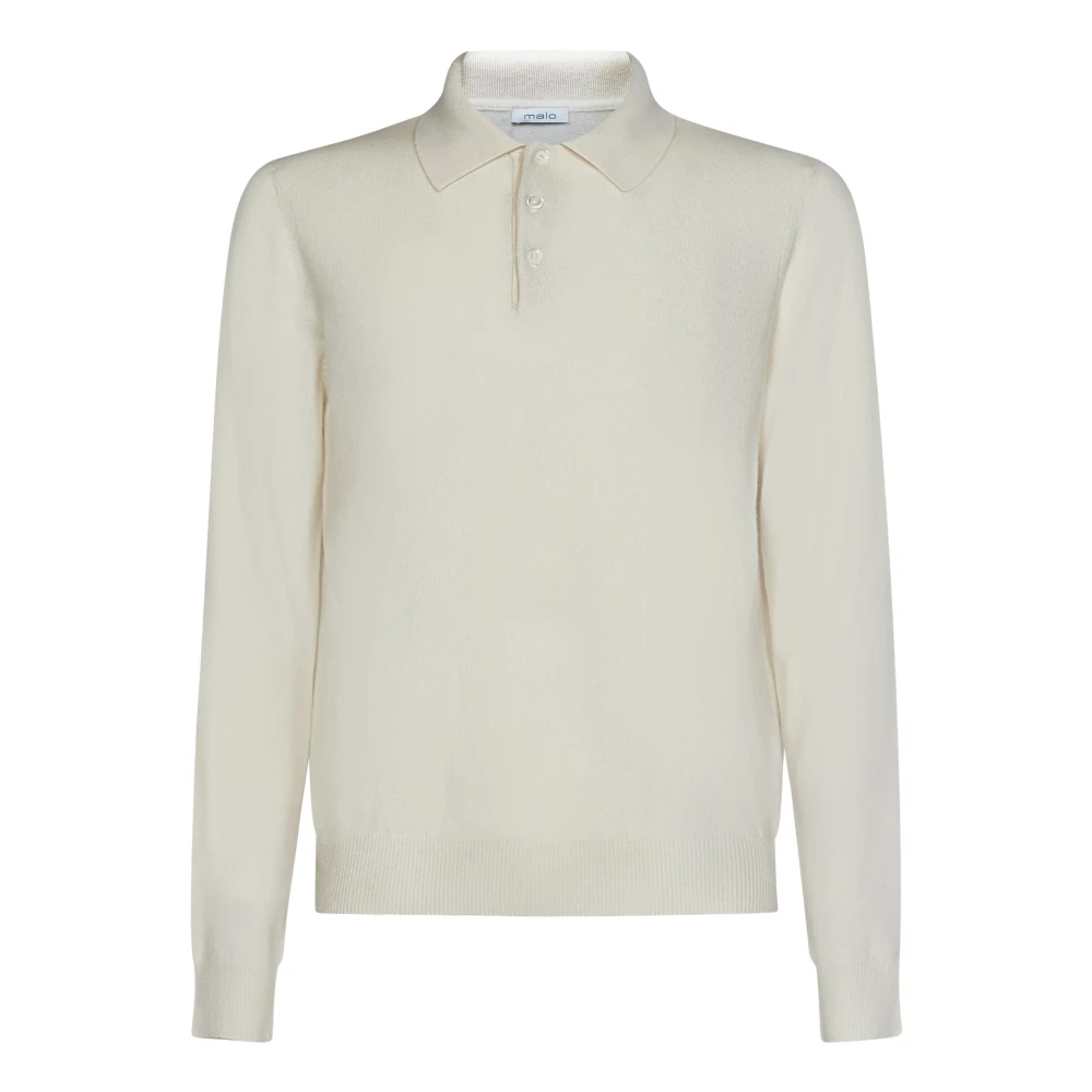 Malo Cashmere Witte T-shirts en Polos White Heren