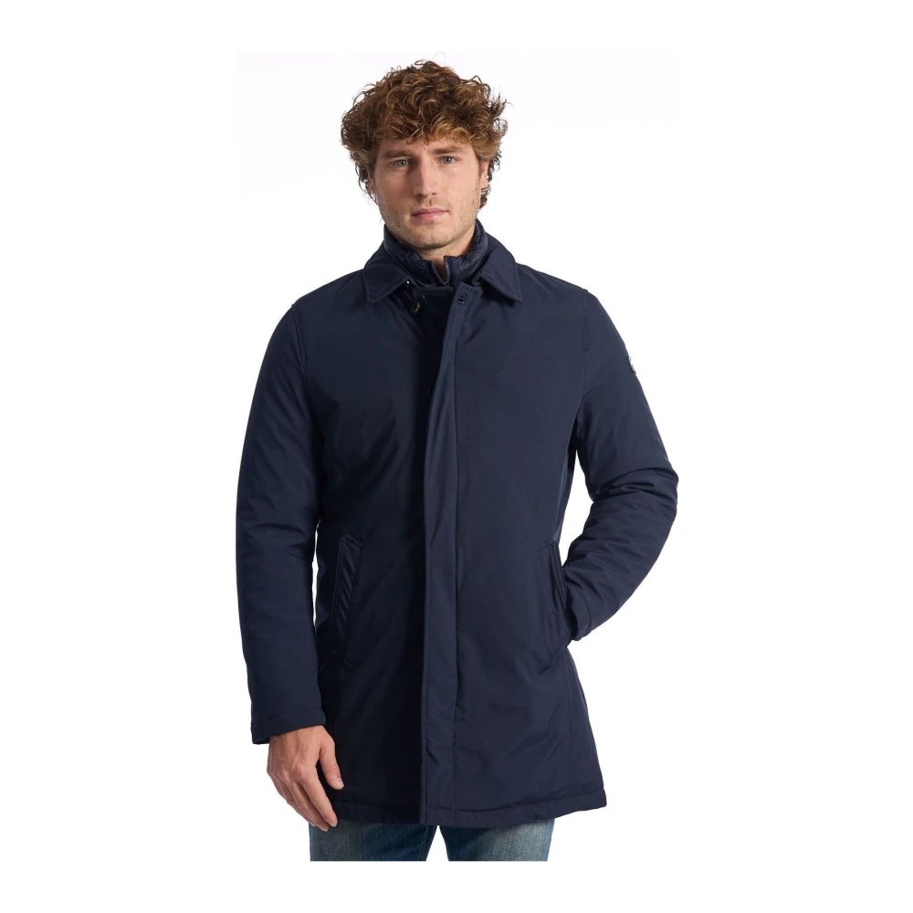 Baldinini Dubbel-Borst Jas Tijdloze Elegantie Blue Heren