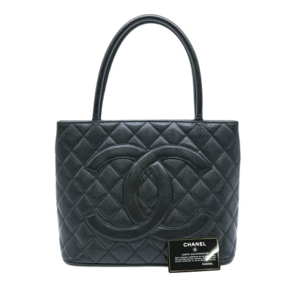 Chanel Vintage Pre-owned Leather handbags Black Dames