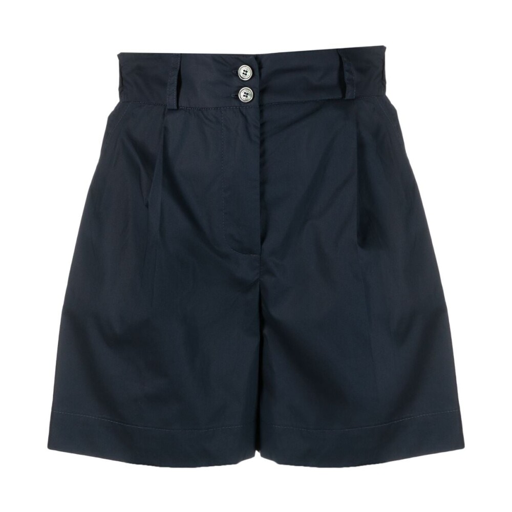 Shorts de Talle Alto Azul Medianoche Woolrich Mujer Miinto