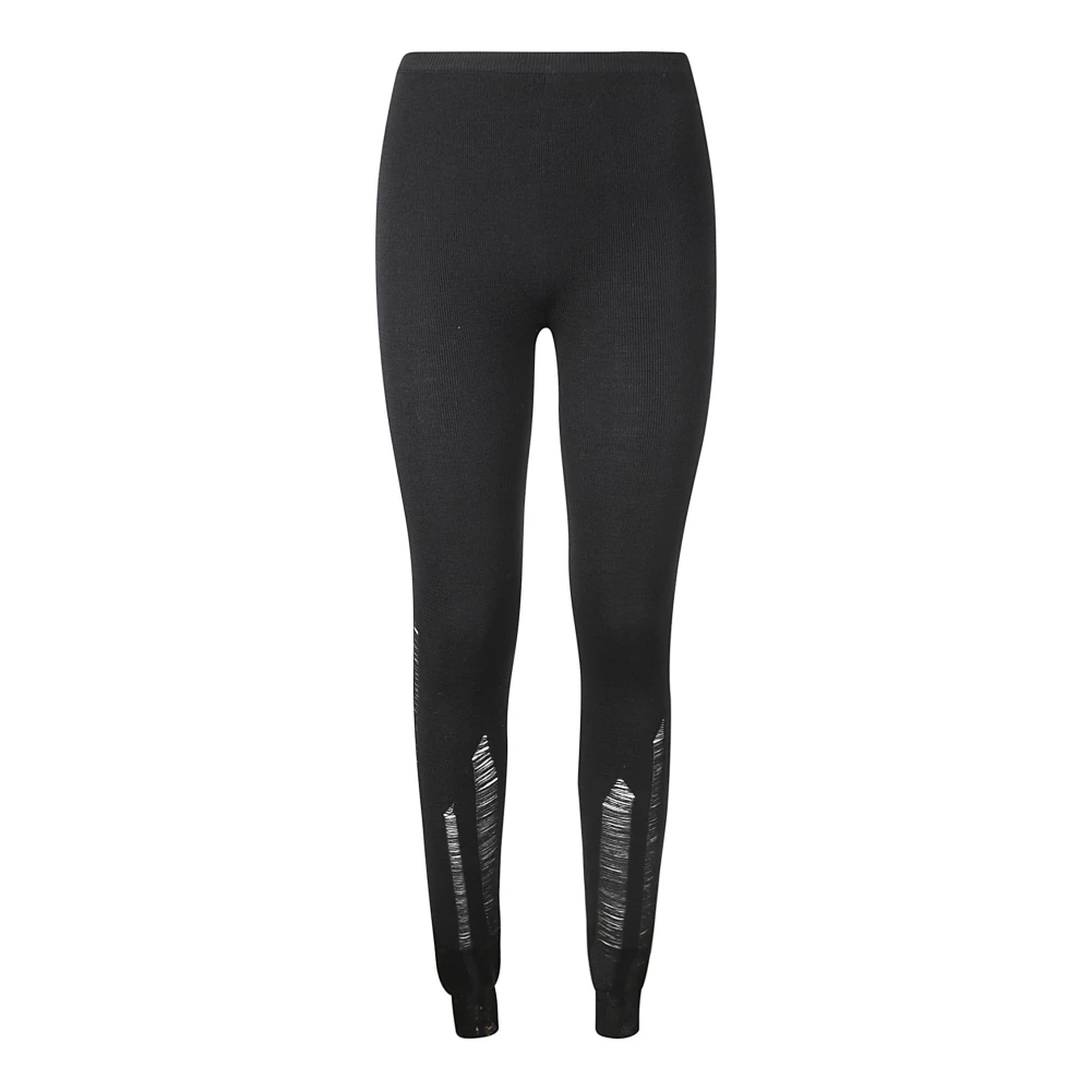 MM6 Maison Margiela Elastic Waist Leggings Broek Black Dames