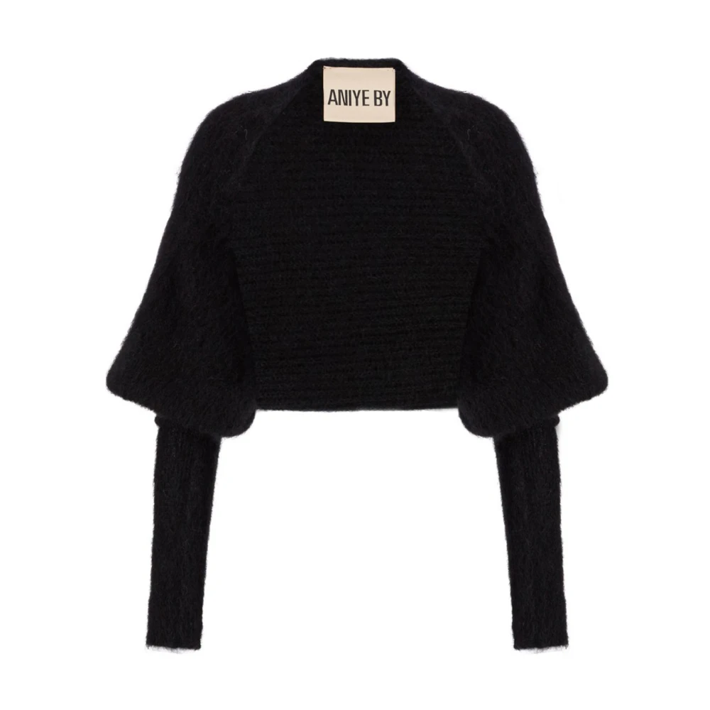 Aniye By Zwarte Sweaters met Sierlijke Cover Black Dames
