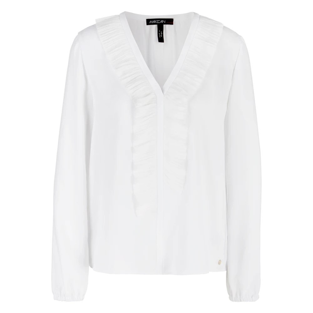 Marc Cain Blouse met ruches White Dames