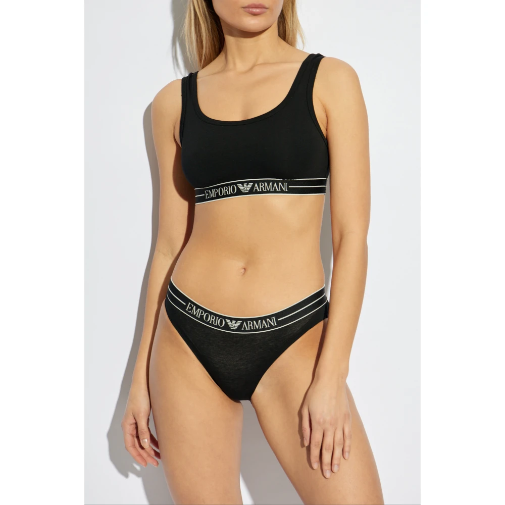 Emporio Armani Twee-pack slips Black Dames