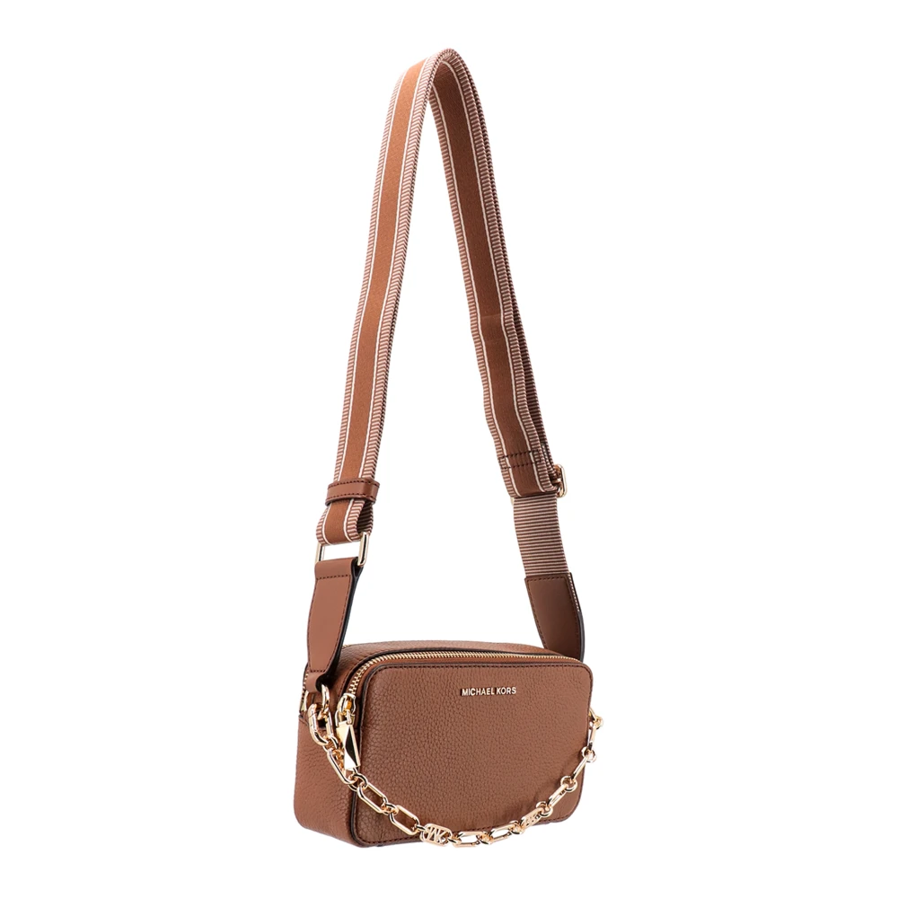 Michael Kors Leren Schoudertas Brown Dames
