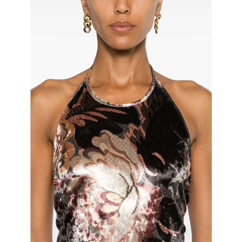 ETRO Bloemenprint Halternek Jurk Multicolor Dames