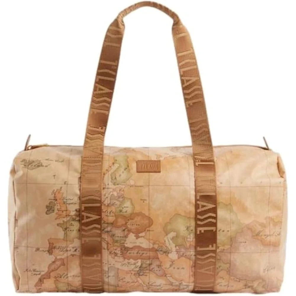 Alviero Martini 1a Classe Stijlvolle Geo Classic Reistas Beige Dames