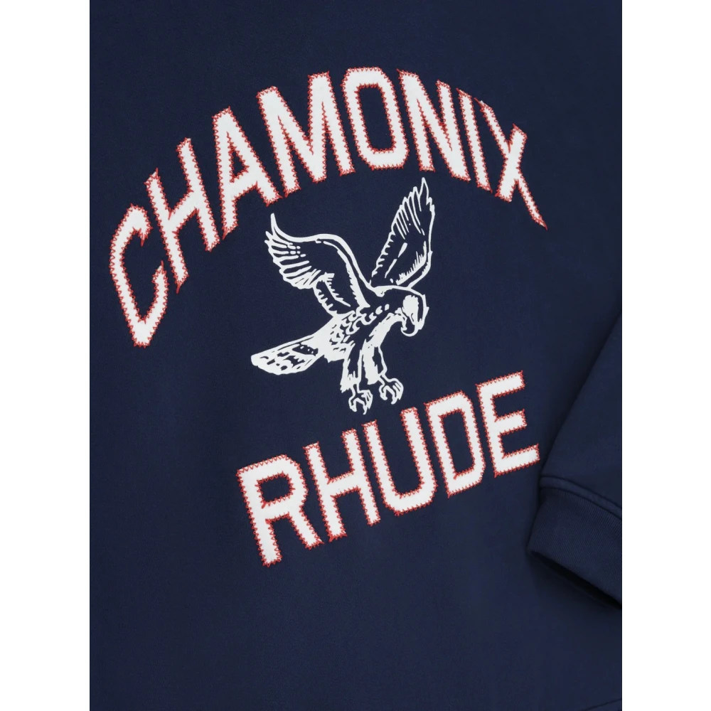 Rhude Chamonix Girocollo Sweatshirt Blue Heren