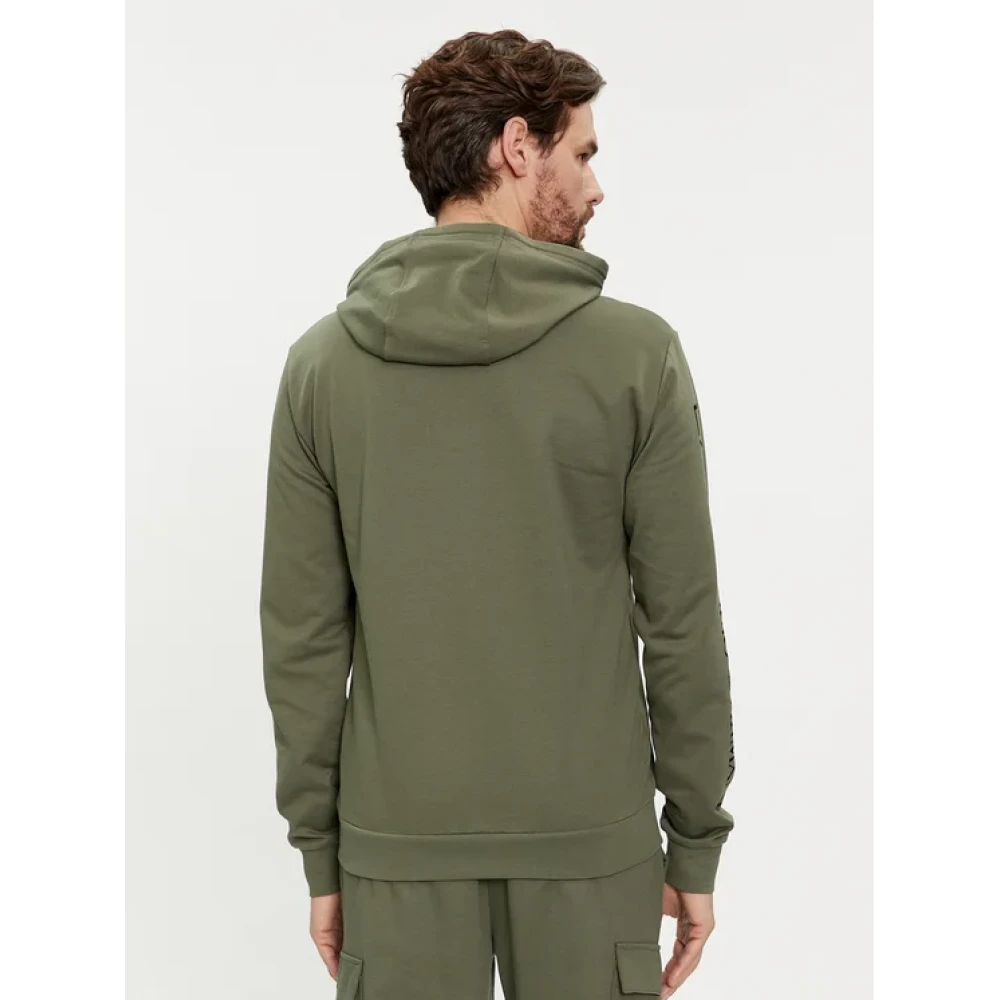 Emporio Armani EA7 Hoodie met Cappuccio Green Heren