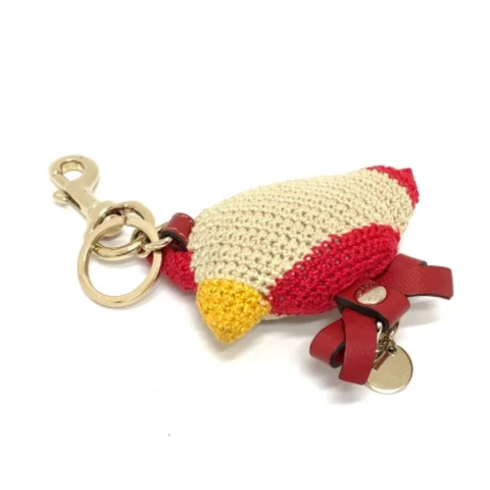 Gucci Vintage Pre-owned Wool key-holders Beige Dames