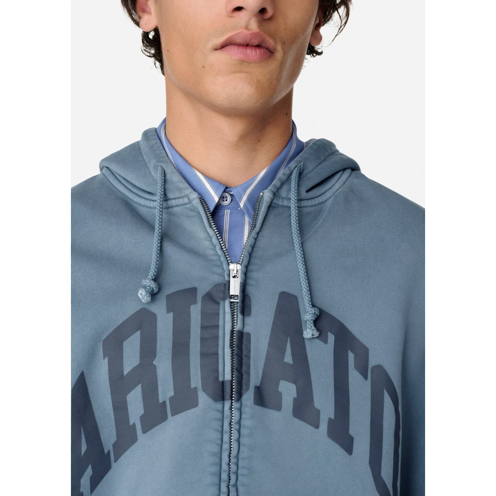 Axel Arigato Link Zip-Up Hoodie Blue Heren