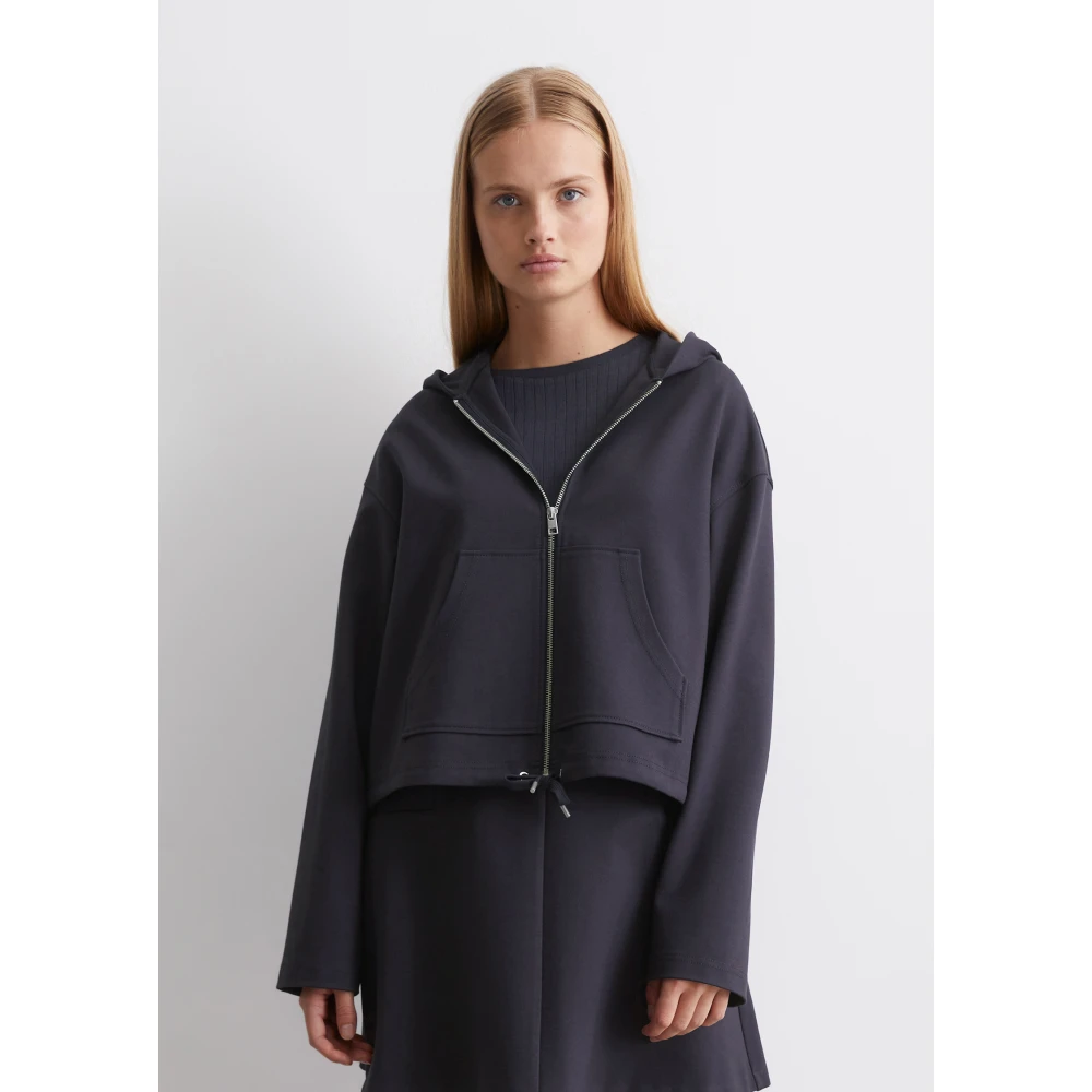 Marc O'Polo Hoodie met rits normaal Blue Dames