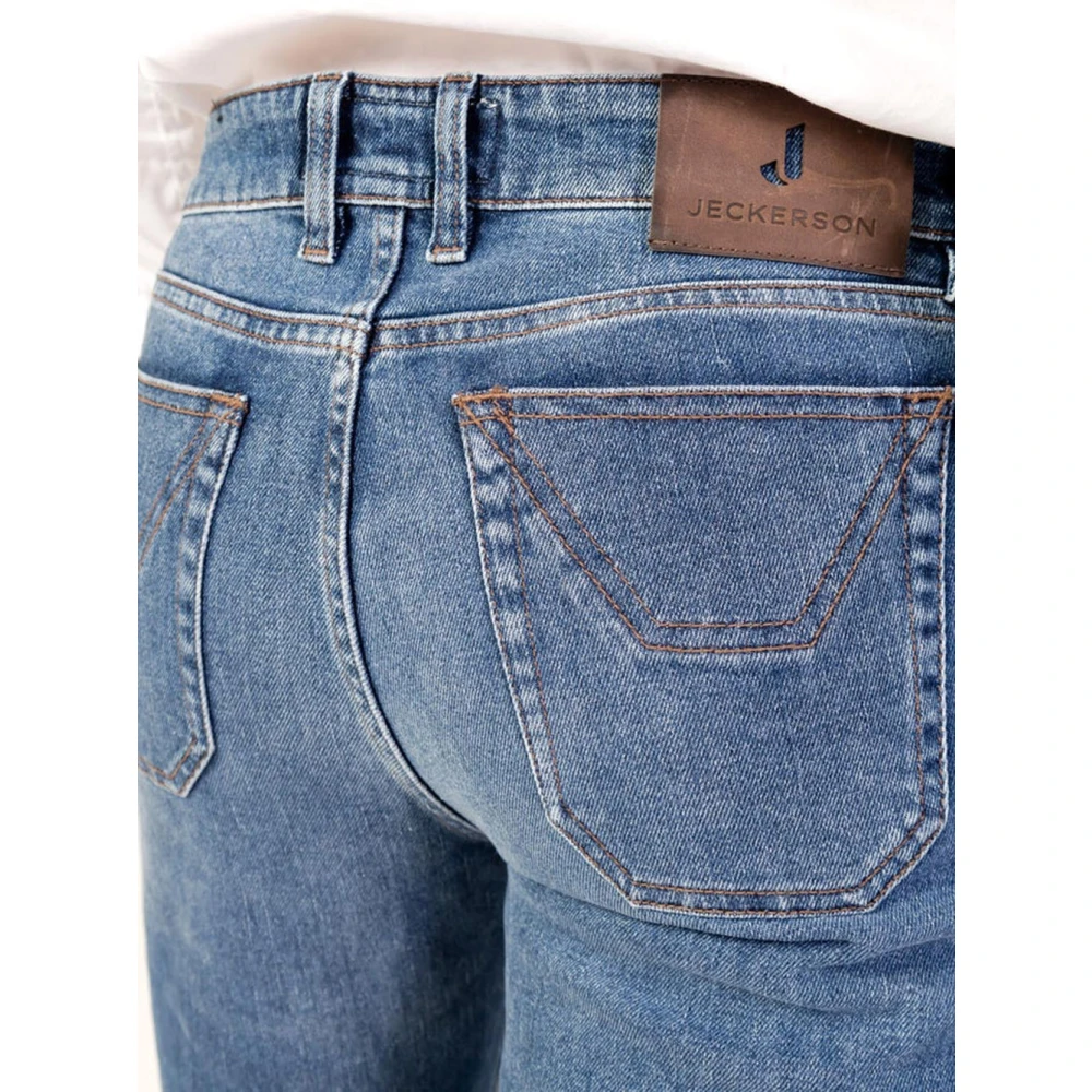Jeckerson Mid Blue Slim Fit Denim Jeans Blue Heren