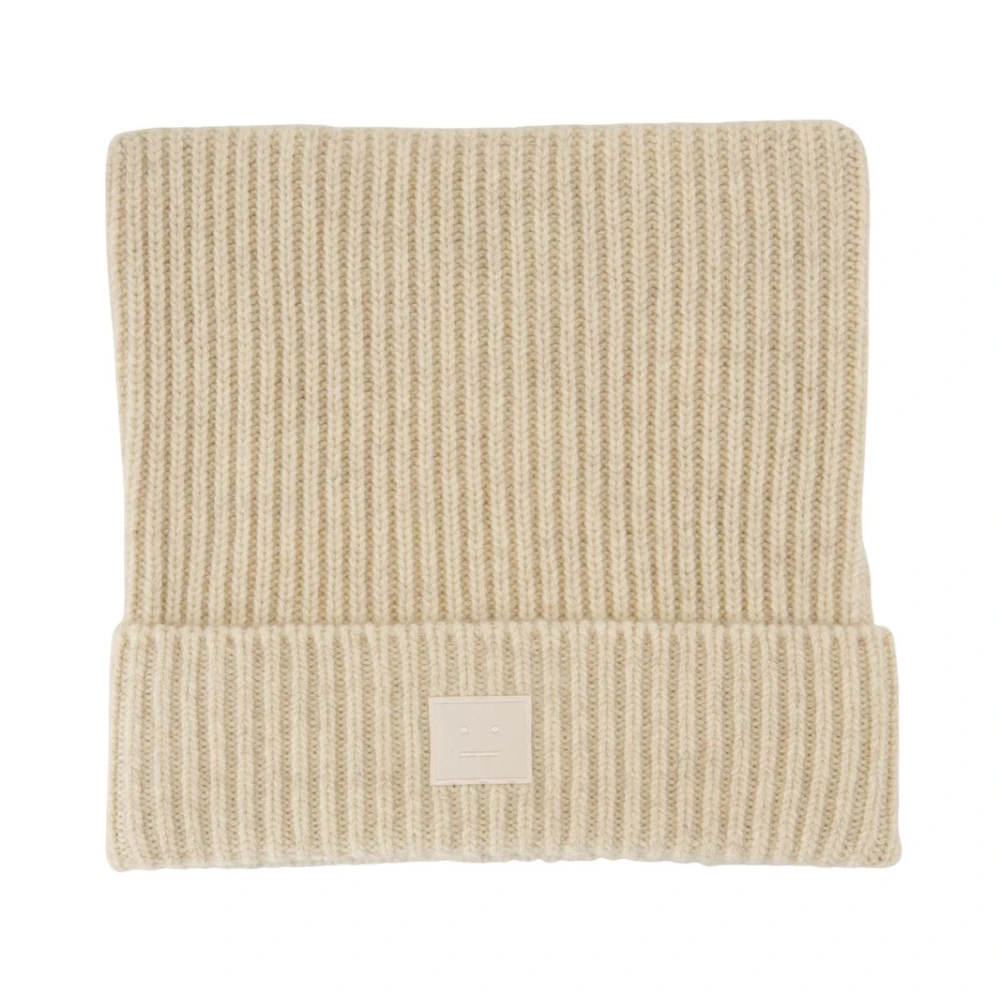 Acne Studios Unisex Beige Cotton Beanie Hat
