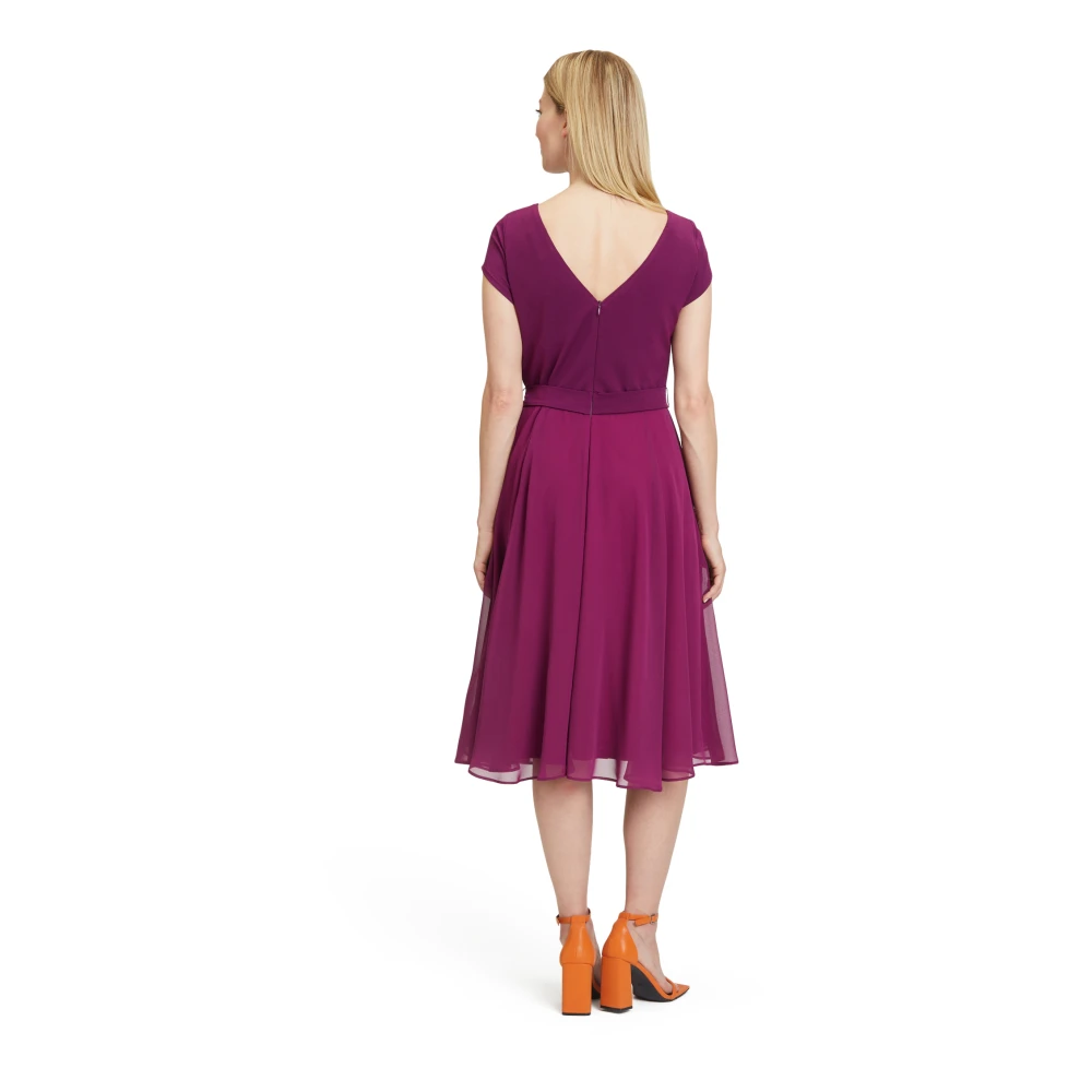 Vera Mont Cocktailjurk met Riem Purple Dames