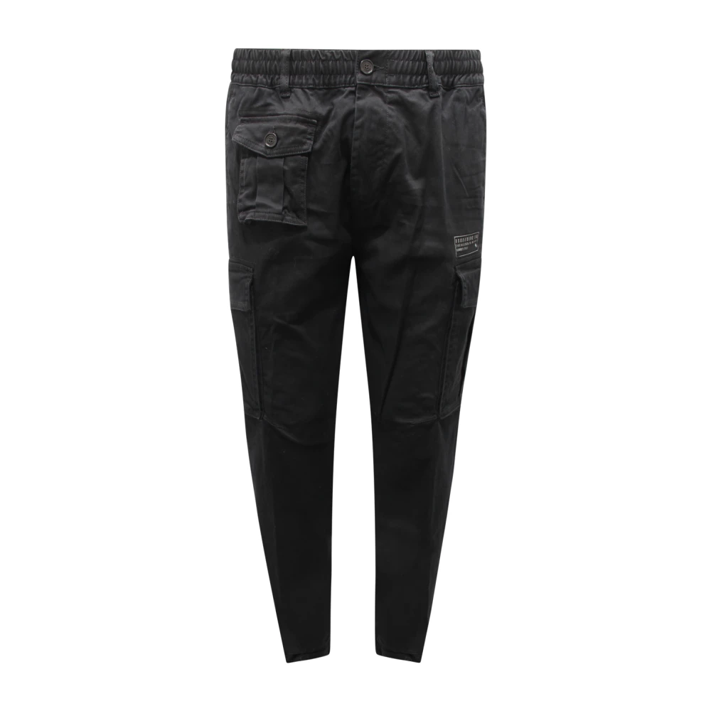 Dsquared2 Men's Black Urban Cargo Cyprus Trousers - Slim-Fit Trousers - L - Trousers