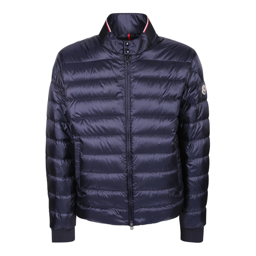 Moncler , Winter Jackets, Male, Blue, S, Rigel Short Down Jacket