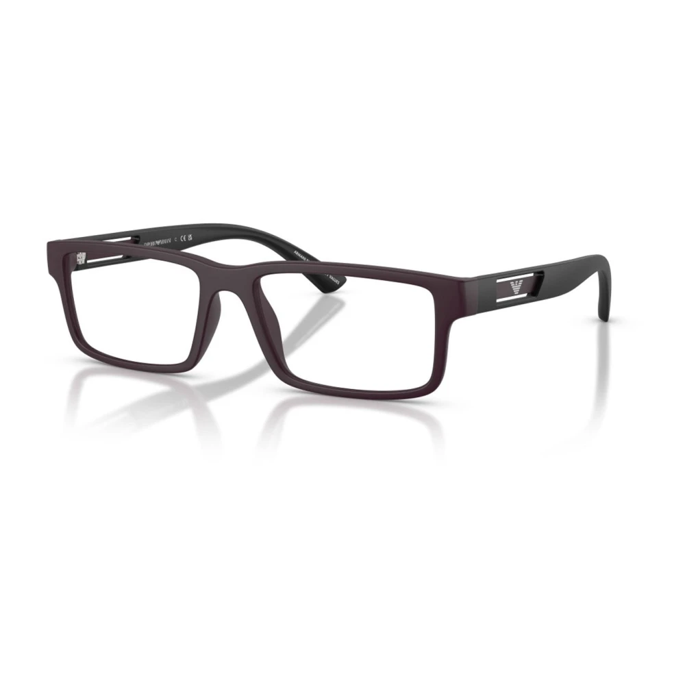 Emporio Armani Transparent Man Ea3278 6371 Optical Frames Injected Violet Squared Normal - Image 3