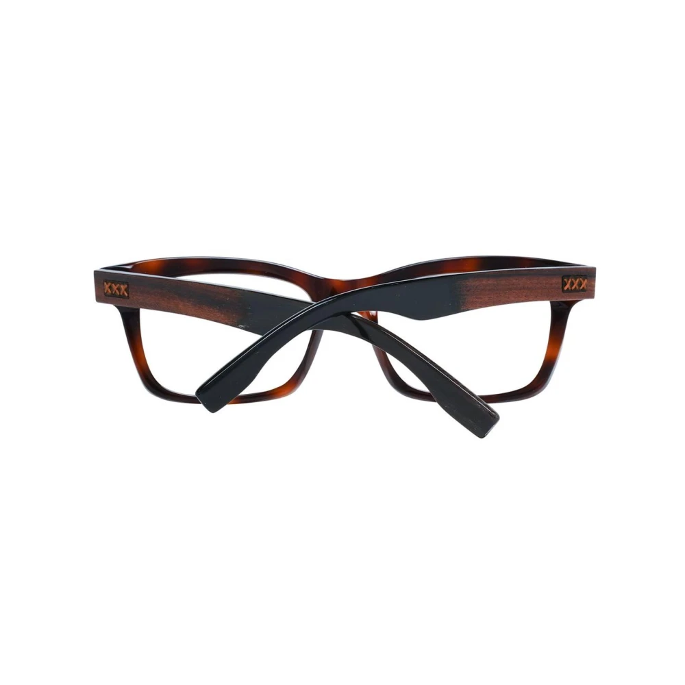 Ermenegildo Zegna Bruine Trapezium Optische Monturen voor Mannen Brown Heren