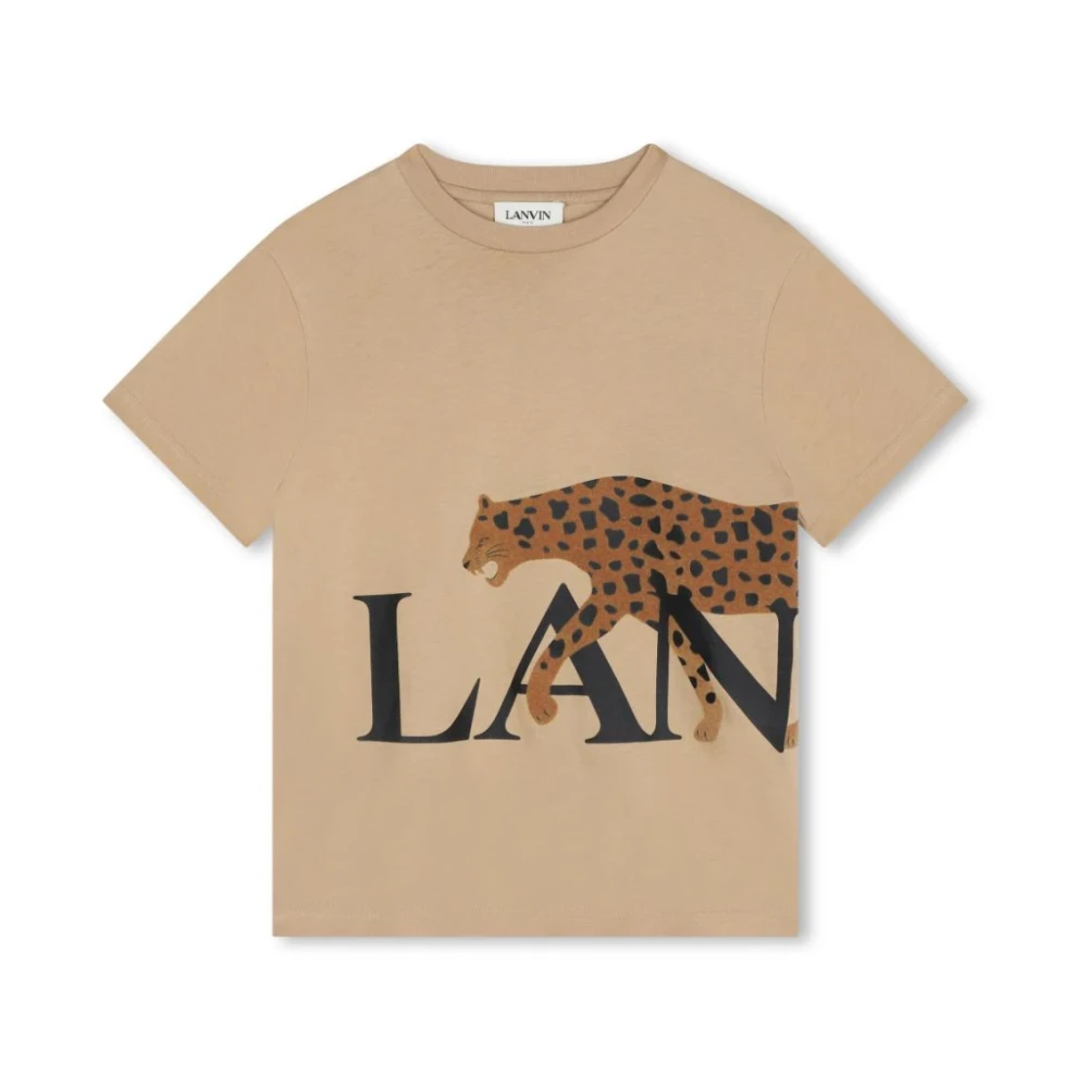 Lanvin Djurtryck Crew Neck T-shirt Beige, Pojke